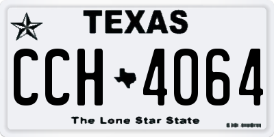 TX license plate CCH4064