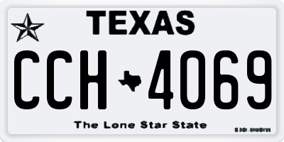 TX license plate CCH4069