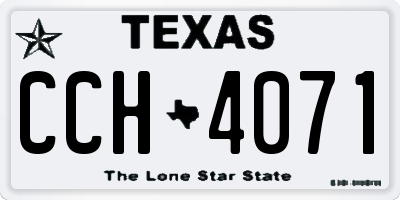 TX license plate CCH4071
