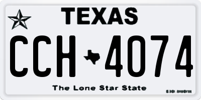 TX license plate CCH4074