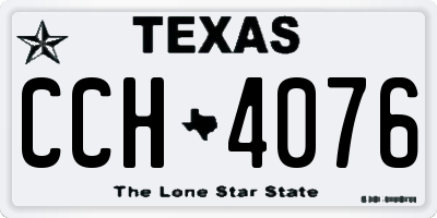 TX license plate CCH4076