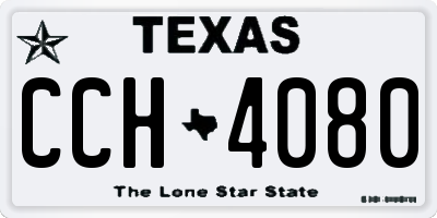 TX license plate CCH4080