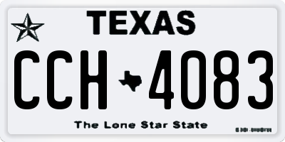 TX license plate CCH4083