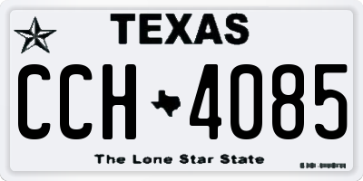 TX license plate CCH4085