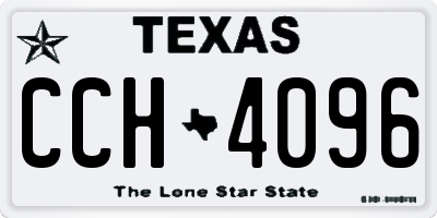 TX license plate CCH4096