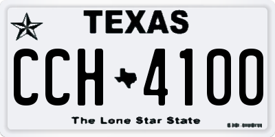 TX license plate CCH4100