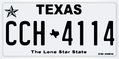 TX license plate CCH4114