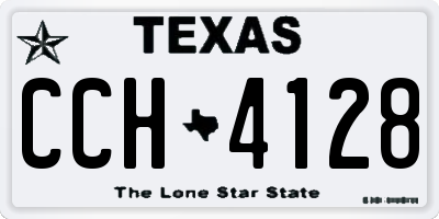 TX license plate CCH4128