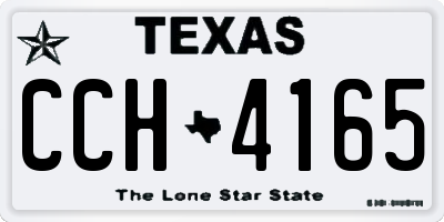 TX license plate CCH4165