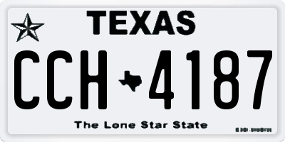 TX license plate CCH4187
