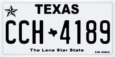 TX license plate CCH4189