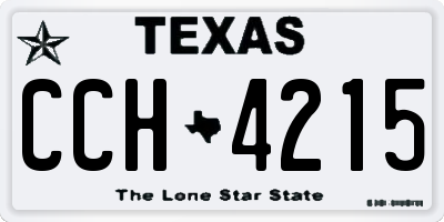 TX license plate CCH4215