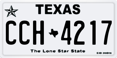 TX license plate CCH4217