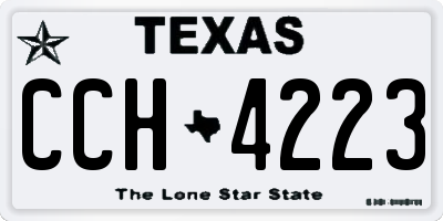 TX license plate CCH4223