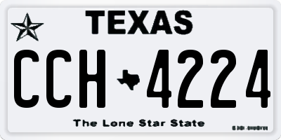 TX license plate CCH4224