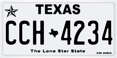 TX license plate CCH4234