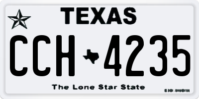 TX license plate CCH4235