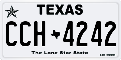 TX license plate CCH4242