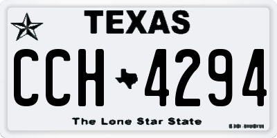 TX license plate CCH4294