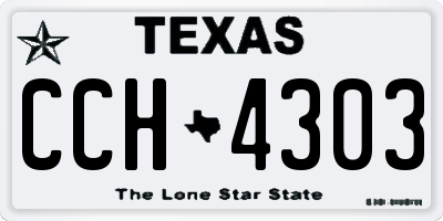TX license plate CCH4303