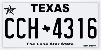 TX license plate CCH4316