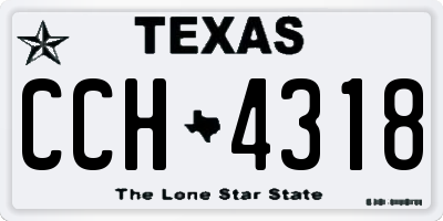 TX license plate CCH4318