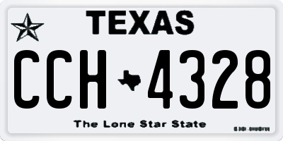 TX license plate CCH4328