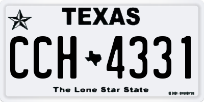 TX license plate CCH4331