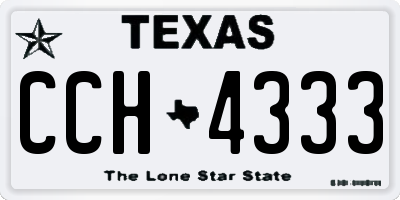 TX license plate CCH4333