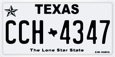 TX license plate CCH4347