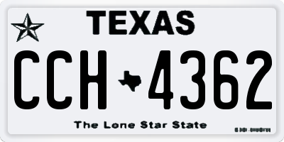 TX license plate CCH4362