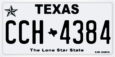 TX license plate CCH4384