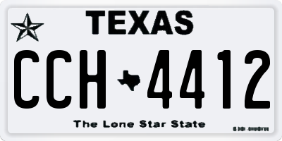 TX license plate CCH4412