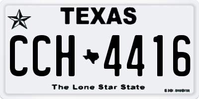 TX license plate CCH4416