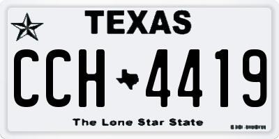 TX license plate CCH4419