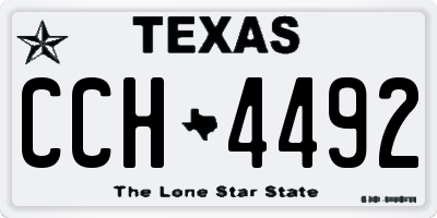 TX license plate CCH4492