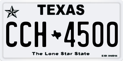 TX license plate CCH4500