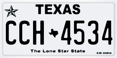 TX license plate CCH4534