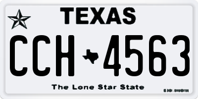 TX license plate CCH4563