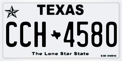 TX license plate CCH4580