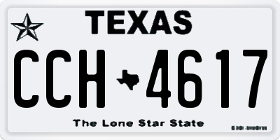 TX license plate CCH4617
