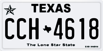 TX license plate CCH4618