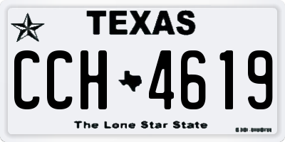 TX license plate CCH4619