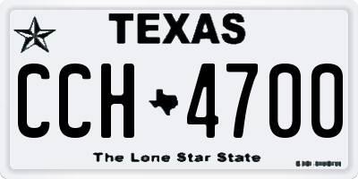 TX license plate CCH4700