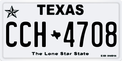 TX license plate CCH4708