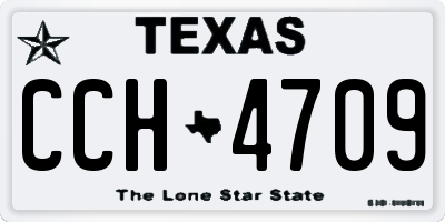 TX license plate CCH4709