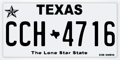 TX license plate CCH4716