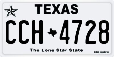 TX license plate CCH4728