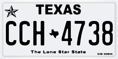TX license plate CCH4738