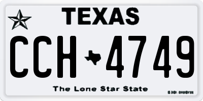 TX license plate CCH4749